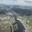 General oblique aerial view of the River Clyde centred on Meadowside Quay, looking to the WNW.