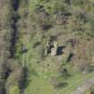 Oblique aerial view of Lochore Castle, looking to the SW.