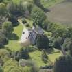 Oblique aerial view of Corsindae House with adjacent walled garden, looking to the W.