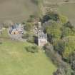 Oblique aerial view of Tillycairn House, looking to the ENE.