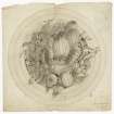 Gate for Eagle and Henderson's Nursery.
Plan of basket for top of pedestal. 
Insc: 'Edinr. 12 Royal Exchange'. 
Dated: 'July 21st 1848'.