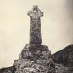View of smaller cross at Oronsay Priory Church ruins, Oronsay.
Titled: '56. Small broken Cross at Oronsay.'
PHOTOGRAPH ALBUM NO 186: J B MACKENZIE ALBUMS vol.1