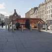 View from north of the glass canopied northern entrance to St Enoch's subway station