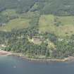 General oblique aerial view of Brodick Castle estate, looking to the NW.