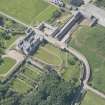 Oblique aerial view of Sandside House and walled garden, looking to the WNW.