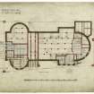 Basement floor plan of Carnegie Library and town hall, Bo'ness.