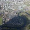 Oblique aerial view of the Glasgow Commonwealth games site, looking to the NNW.