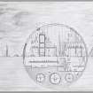 Esquisse showing a floating city of Edinburgh drawn by Calum Duncan McCafferty