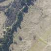 Oblique aerial view of the training trenches on the Barry Buddon Military Training Area, looking SW.