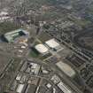 Oblique aerial view of of the Glasgow Commonwealth Games site, looking to the NNE.