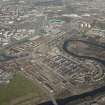 Oblique aerial view of of the Glasgow Commonwealth Games site, looking to the NNW.