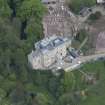 Oblique aerial view of Crossbasket Country House, looking NE.