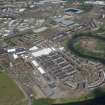 Oblique aerial view of the Commonwealth Games Village, Celtic Park and Emirates Arena, looking NNE.