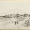 Sketch of St Andrews from the West Sands.
