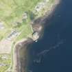 Oblique aerial view of Carrick Castle, looking NW.