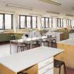 Main Block. Interior. First Floor. General view of Home Economics room.