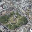 Oblique aerial view of St Andrew Square, looking N.
