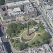 Oblique aerial view of St Andrew Square, looking NNW.