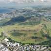 Oblique aerial view of Arthur's Seat and Salisbury Crags, looking ESE.