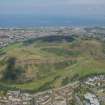 Oblique aerial view of Arthur's Seat and Salisbury Crags, looking NE.