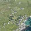 Oblique aerial view of Baile Mor, Iona, looking NNW.