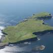 General oblique aerial view of Staffa, looking SE.