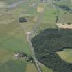 General oblique aerial view of the newly constructed A75 road line with Castle of Park in the foreground, looking W.