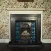 1st floor, south bedroom, detail of fireplace