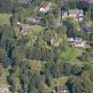 Oblique aerial view of Buchanan Castle, looking N.