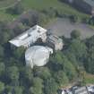 Oblique aerial view of Mearns Castle, looking E.