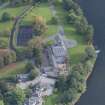 Oblique aerial view of Bardowie Castle, looking E.
