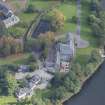 Oblique aerial view of Bardowie Castle, looking NE.