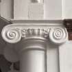 Detail of column capital at south side of stage