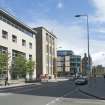 General view of the Fountainbridge Telephone Exchange, 116 Fountainbridge, Edinburgh, taken from the south-west.