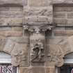 Detail of ornate motifs of 92 Grove Street/158-164 Fountainbridge, Edinburgh, taken from the east.