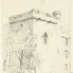 Drawing of Carberry Tower.