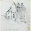Drawing of Balhousie Castle.

Insc: "Balhousie Castle Perthshire 1 May 49"