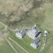 Oblique aerial view of Breachacha House on the Isle of Coll, looking NW.