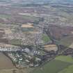 General oblique aerial view of the central Fife landscape including Kennoway, Windygates and Cameron Bridge Distillery, looking NE.