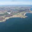 General oblique aerial view of the East Neuk of Fife including Elie and Elie Golf Course, looking NE.