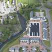 Oblique aerial view of Ratho Marina, Ratho Canal Basin, Bridge No. 15 and the Bridge Inn, looking W.