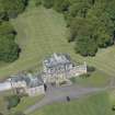Oblique aerial view of The Drum Country House, looking NW.