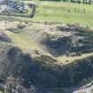 Oblique aerial view of Wester Craiglockhart Hill centred on the remains of the light anti-aircraft battery, looking SSE.