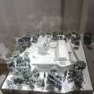 General view of model of Cardross Seminary in memorial exhibition to Sir Anthony Wheeler at Royal Scottish Academy, The Mound, Edinburgh