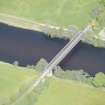 Oblique aerial view of Ballindalloch railway bridge, looking N.