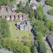 Oblique aerial view of Levenford House, looking NNW.