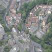 Oblique aerial view of Dean Village, Damside, Dean Bridge and Drumsheugh Baths, looking W.