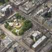Oblique aerial view of St Andrew Square and the Scottish National Portrait Gallery, looking SW.