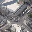 Oblique aerial view of Leith Central Station Offices, looking S.