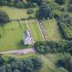Oblique aerial view of Udny Castle and garden, looking N.